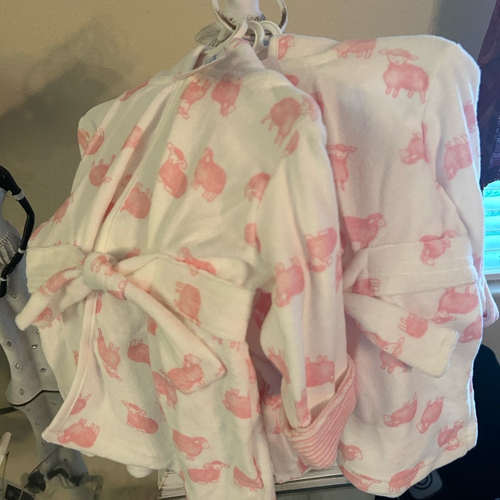 Carter's Pink and White set of 2 robes